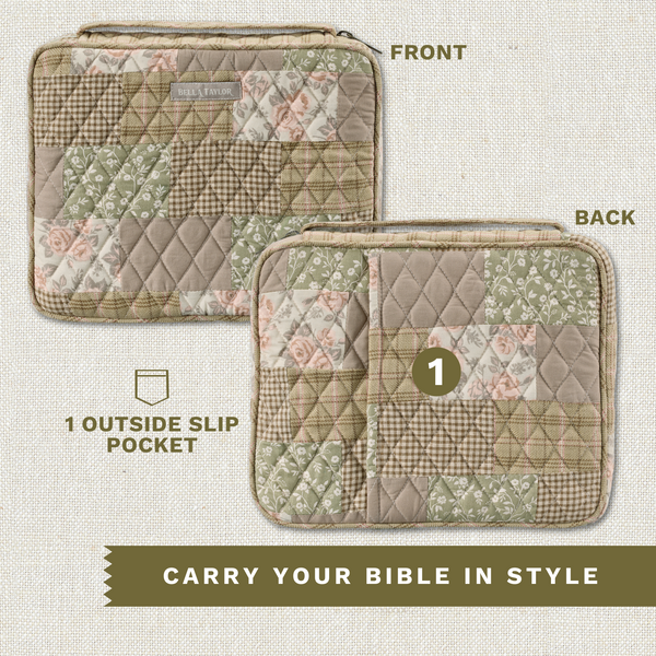 Cameo Rose Patchwork Bible Cover