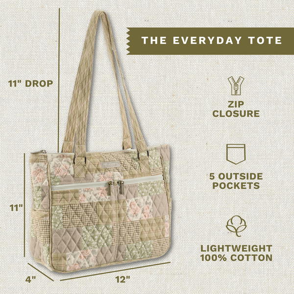 Cameo Rose Patchwork Everyday Tote