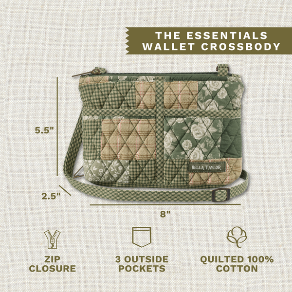 Heirloom Rose Patchwork Essentials Wallet Crossbody