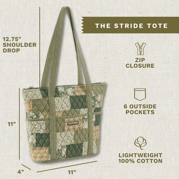 Heirloom Rose Patchwork Stride Tote