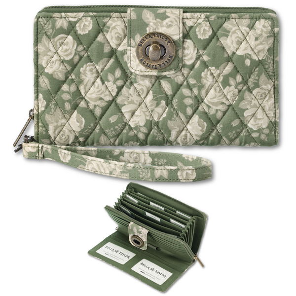 Heirloom Rose RFID Cash System Wallet