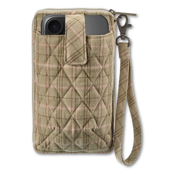 Willow Plaid RFID Cell Phone Wristlet