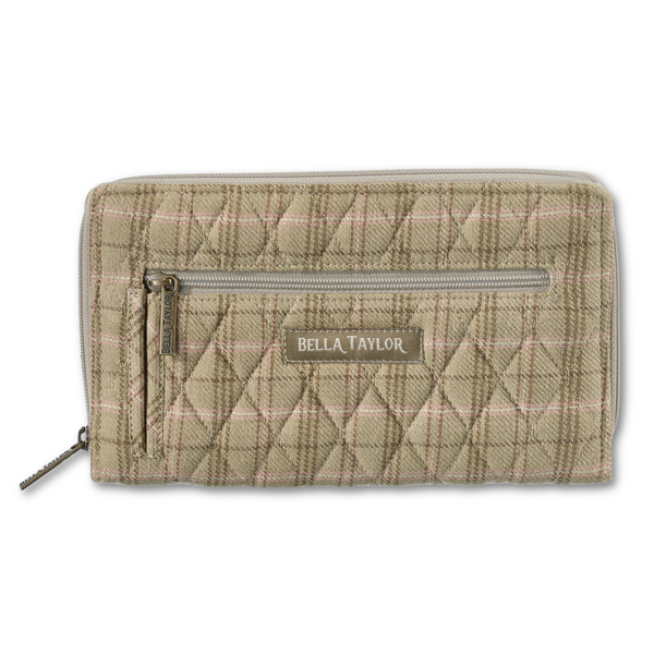 Willow Plaid RFID Wrist Strap Wallet