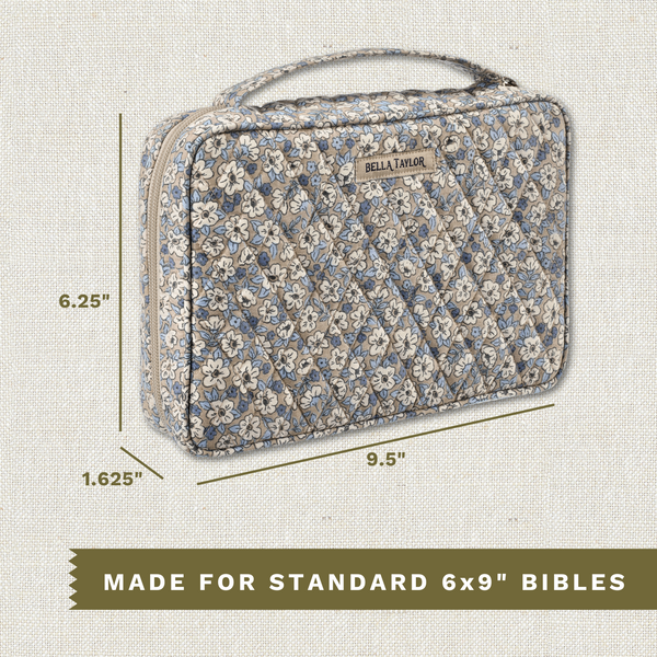 Khaki Floral Small Bible Cover