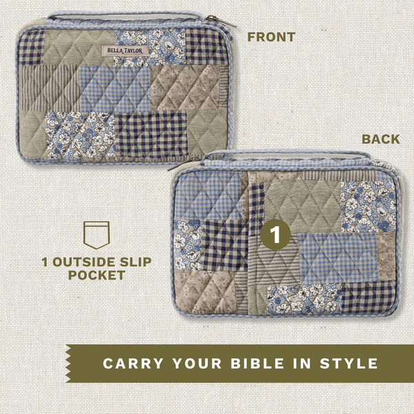 Khaki Patchwork Small Bible Cover