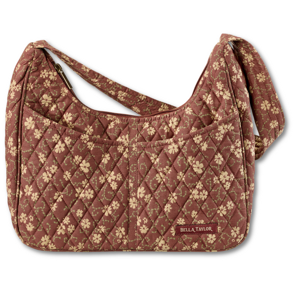 Burgundy Floral Blakely Shoulder Bag