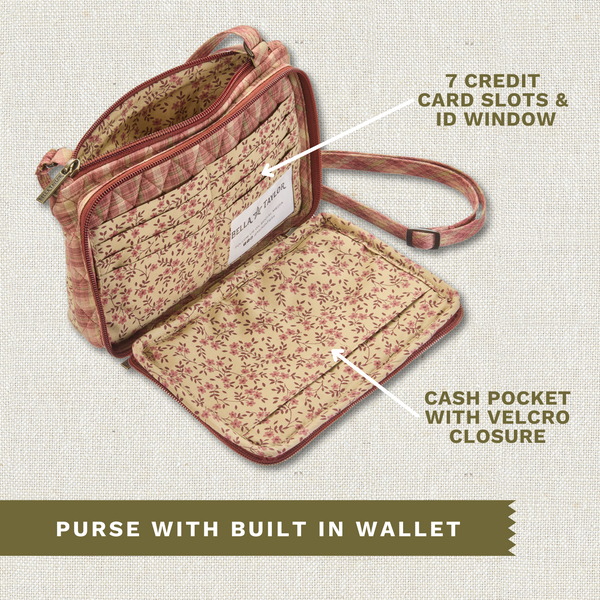 Burgundy Patch Essentials Wallet Crossbody