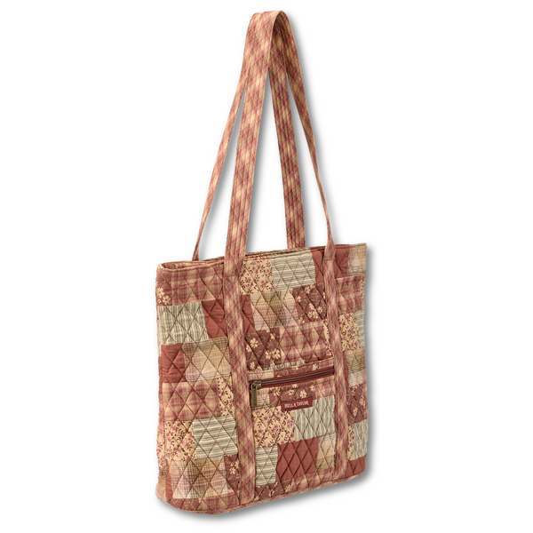 Burgundy Patch Large Tote