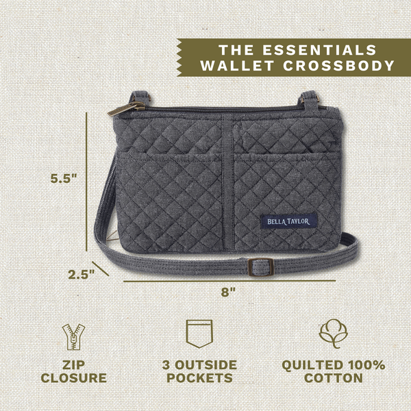 Dark Denim Essentials Wallet Crossbody