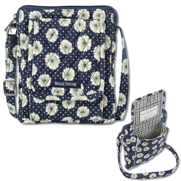 Dotted Daisy Navy Mini Crossbody