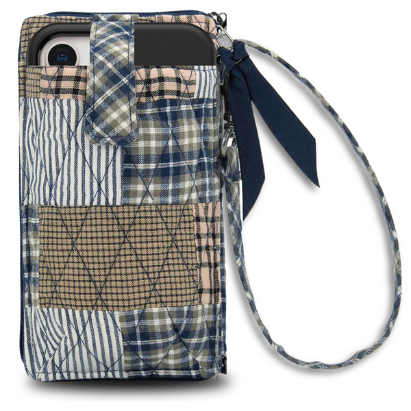 Farmhouse Blue Cell Phone Wristlet