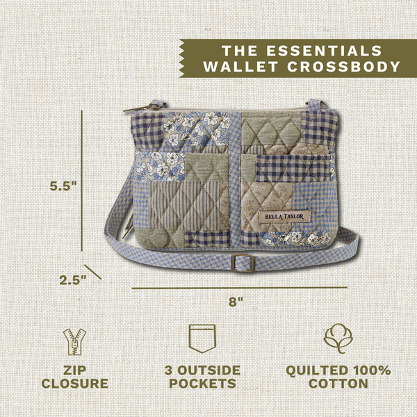 Khaki Patchwork Essentials Wallet Crossbody