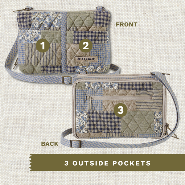 Khaki Patchwork Essentials Wallet Crossbody