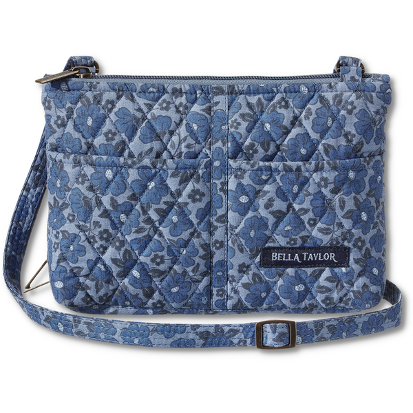 Navy Floral Essentials Wallet Crossbody