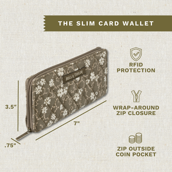 Woodland Floral RFID Slim Card Wallet