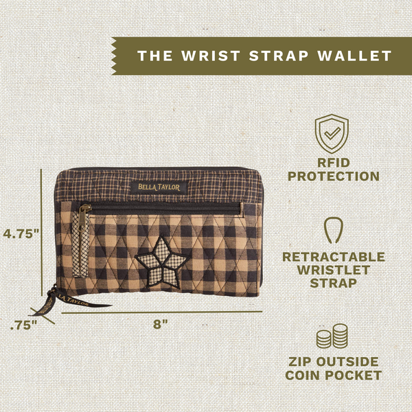 Farmhouse Star Wrist Strap Wallet