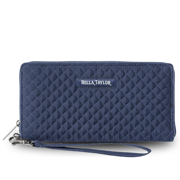 Solid Navy RFID Envelope Wallet