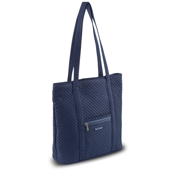 Solid Navy Large Shoulder Tote