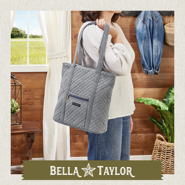 Blue Chambray Large Tote