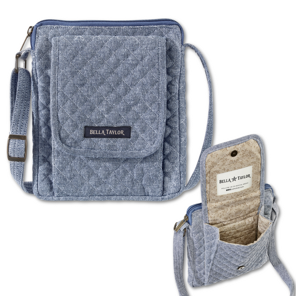 Blue Chambray Mini Crossbody