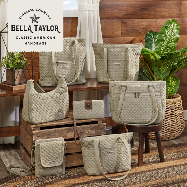 Khaki Chambray Blakely Shoulder Bag