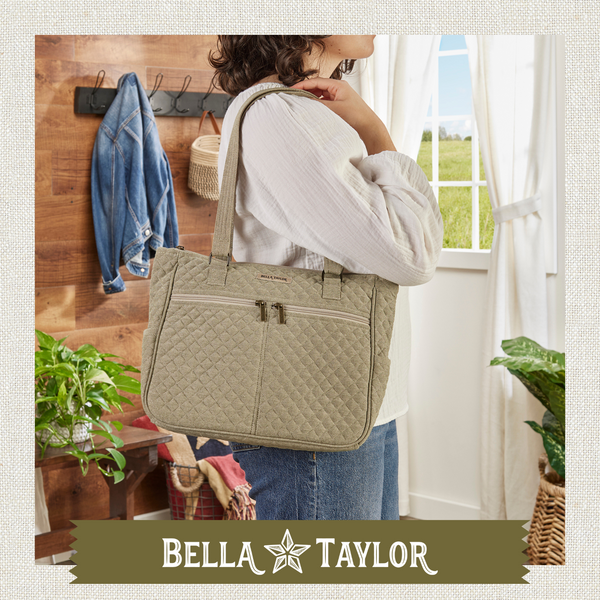 Khaki Chambray Everyday Tote