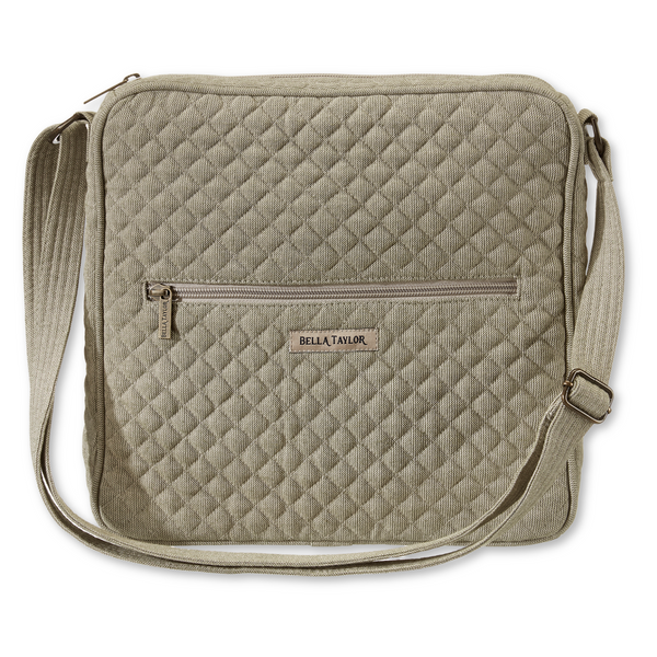 Khaki Chambray Large Crossbody