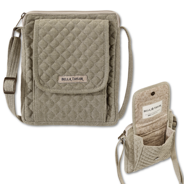 Khaki Chambray Mini Crossbody