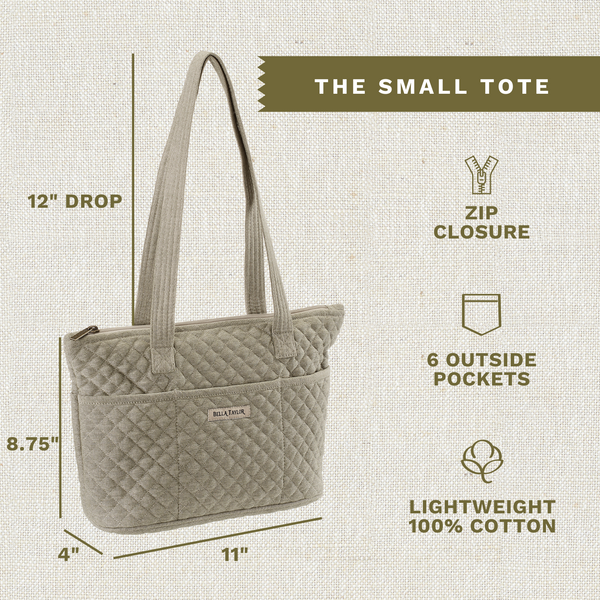 Khaki Chambray Small Tote