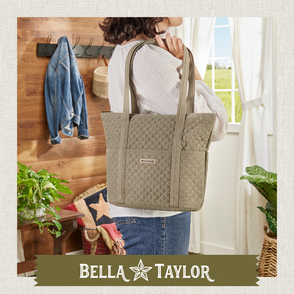 Khaki Chambray Stride Tote